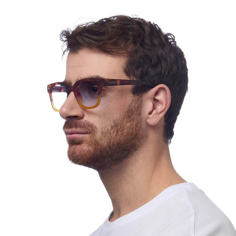 Okkia Giovanni Havana Mavisi Unisex Güneş Gözlüğü Mavi Gradyan