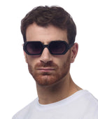 Okkia Andrea Altıgen Unisex Güneş Gözlüğü Siyah