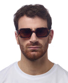 Okkia Andrea Altıgen Unisex  Güneş Gözlüğü Klasik Havana