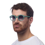 Okkia Lauro Unisex Yeşil Güneş Gözlüğü Mavi Gradyan