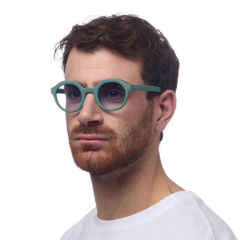 Okkia Lauro Unisex Yeşil Güneş Gözlüğü Mavi Gradyan