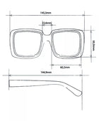 Okkia Alessia Unisex Güneş Gözlüğü Beyaz