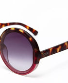Okkia Monica Unisex  Büyük Yuvarlak Güneş Gözlüğü Havana Pembesi