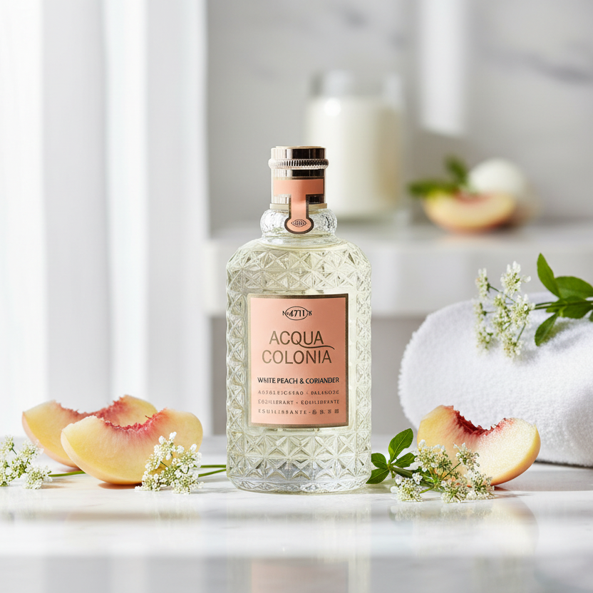 Bonherre mağazasından 4711 Acqua Colonia Beyaz Şeftali & Kişniş, 170 ml rahatlatıcı lüks unisex parfüm.