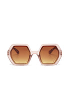 Okkia Emma Big Hexagonal Güneş Gözlüğü Havana Pembesi