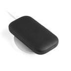 Bonherre mağazasından Lexon Powersound, siyah deri kaplamalı, 5000 mAh kablosuz powerbank ve 360 derece Bluetooth hoparlör özellikli lüks hibrit teknoloji ürünü.