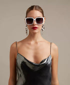 Okkia Alessia Unisex Güneş Gözlüğü Beyaz