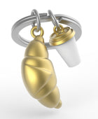 Metalmorphose Kruvasan & Kahve Fincanı Anahtarlık