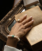 Miela Kare Gold İnci yüzük