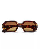 Okkia Andrea Altıgen Unisex  Güneş Gözlüğü Klasik Havana