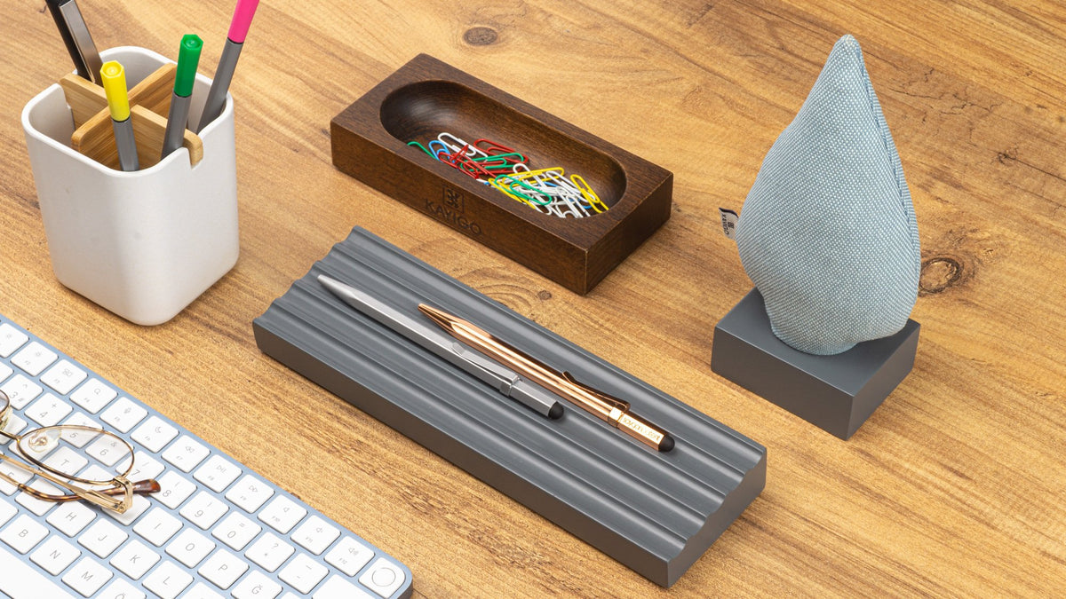 Kayigo  Woody  Gri Üçlü Ofis  Seti - Mavi Ladin