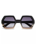 Okkia Emma Big Hexagonal Unisex Güneş Gözlüğü Siyah Ros