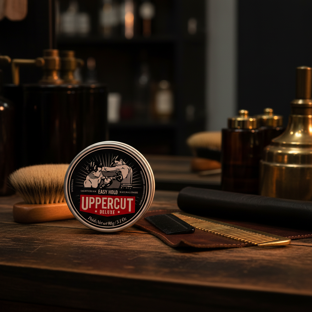 Bonherre mağazasından Uppercut Deluxe Easy Hold, hafif tutuşlu ve doğal mat bitişli lüks erkek saç kremi.