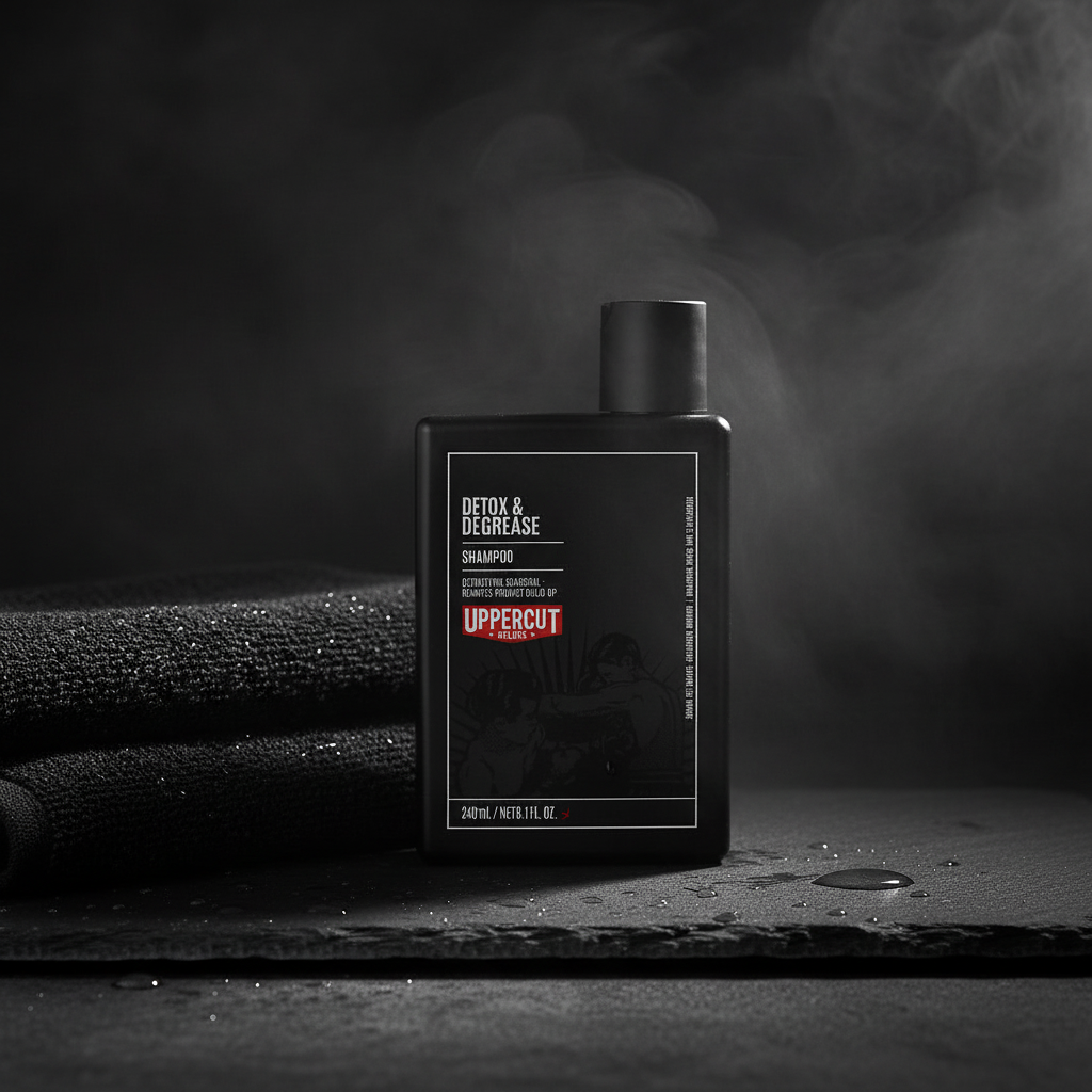 Bonherre mağazasından Uppercut Deluxe Detox and Degrease, ağır pomad ve yağ kalıntılarını arındıran lüks detoks şampuanı.