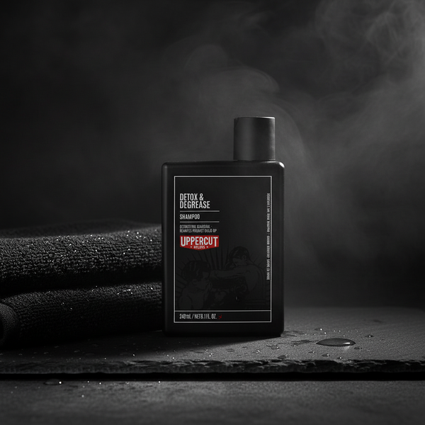 Bonherre mağazasından Uppercut Deluxe Detox and Degrease, ağır pomad ve yağ kalıntılarını arındıran lüks detoks şampuanı.