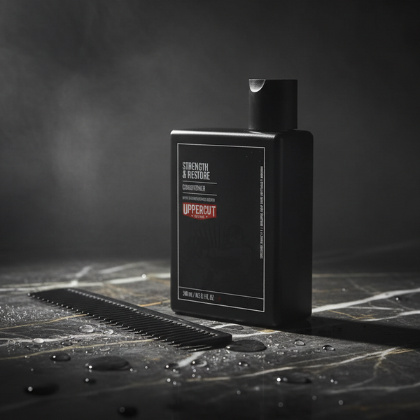 Bonherre mağazasından Uppercut Deluxe Strength and Restore, Biotin ve Kafein içeren onarıcı lüks saç kremi.