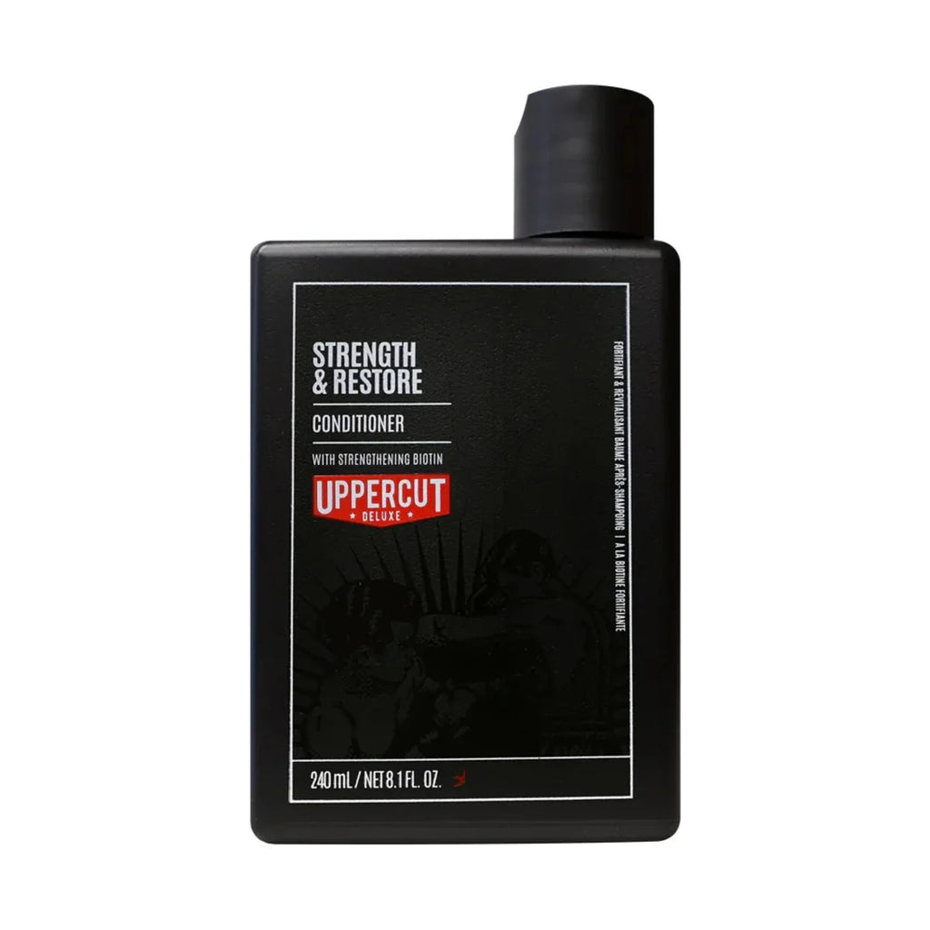 Bonherre mağazasından Uppercut Deluxe Strength and Restore, Biotin ve Kafein içeren onarıcı lüks saç kremi.