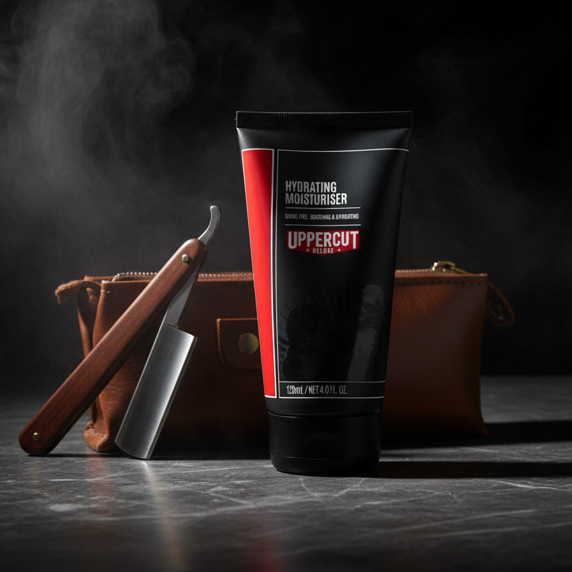 Bonherre mağazasından Uppercut Deluxe Hydrating Moisturiser, Shea yağı içeren yatıştırıcı tıraş sonrası nemlendirici.