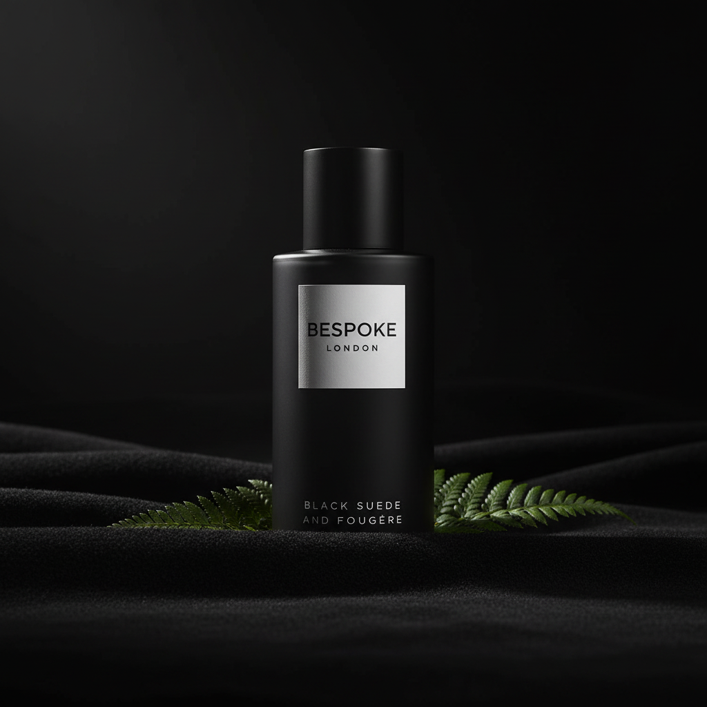 Bonherre mağazasından Bespoke Black Suede and Fougere, aromatik ve odunsu lüks erkek parfümü.
