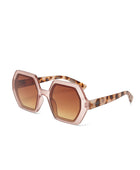 Okkia Emma Big Hexagonal Güneş Gözlüğü Havana Pembesi
