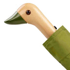 Bonherre mağazasından Original Duckhead Olive, zeytin yeşili el yapımı huş ağacı saplı lüks kompakt şemsiye.