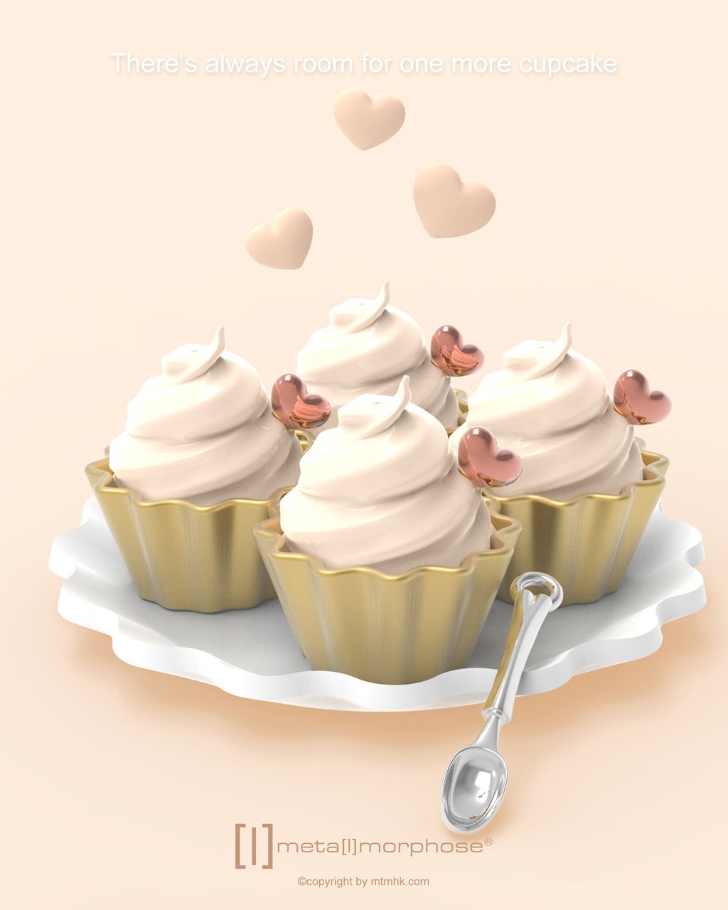 Metalmorphose Cupcake Anahtarlık