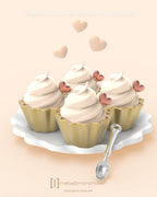 Metalmorphose Cupcake Anahtarlık