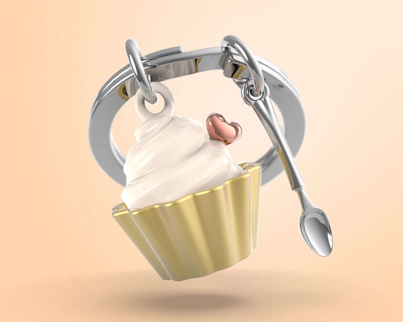 Metalmorphose Cupcake Anahtarlık
