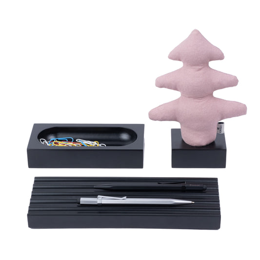 Kayigo Woody Siyah Üçlü Ofis Seti - Pembe Çam