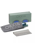 Okkia Lauro Unisex Yeşil Güneş Gözlüğü Mavi Gradyan