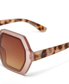 Okkia Emma Big Hexagonal Güneş Gözlüğü Havana Pembesi