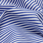 Lacivert Çizgili El Yapımı Pamuklu Gömlek
