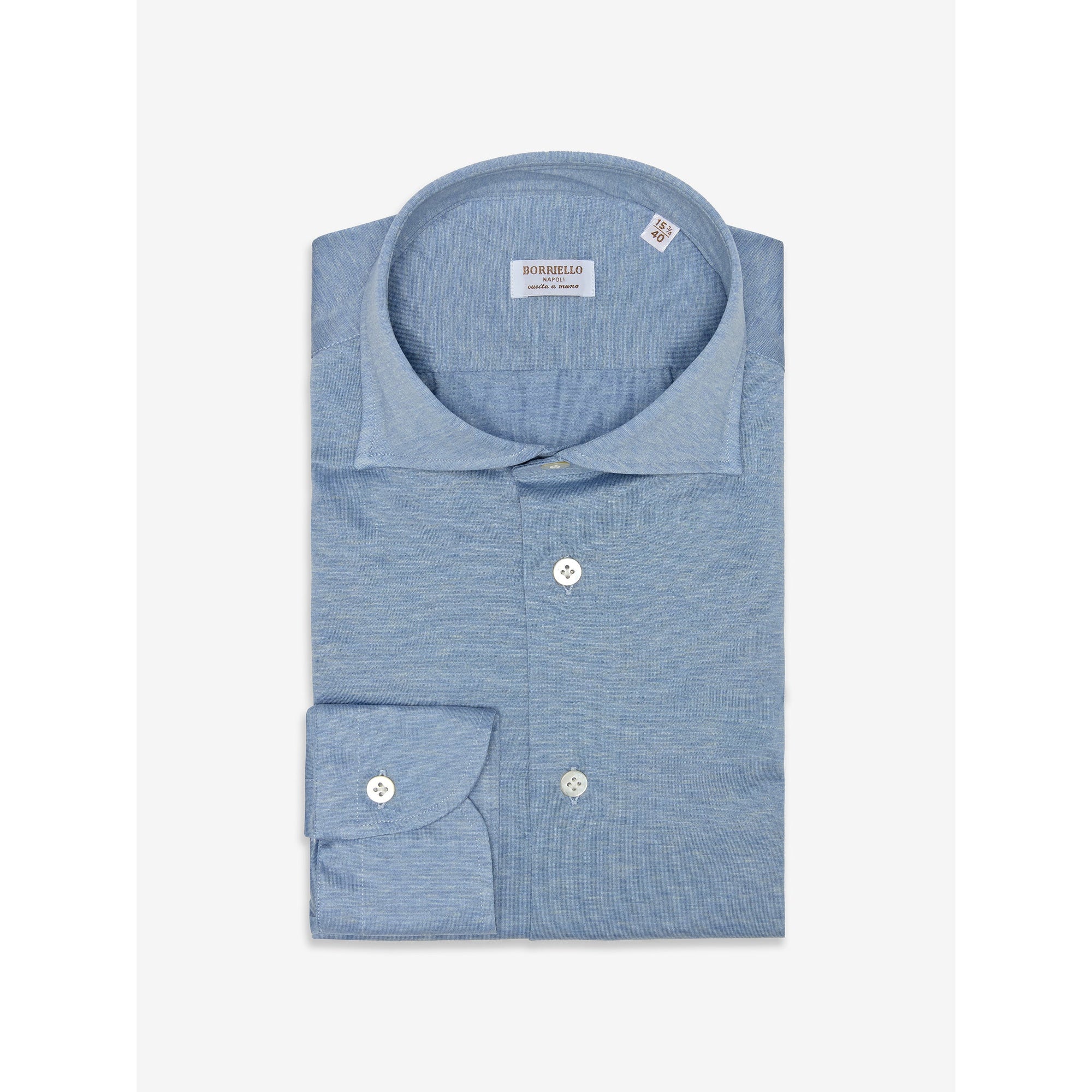 Mavi Jersey Cotton El Yapımı Gömlek