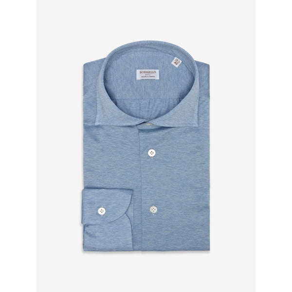 Mavi Jersey Cotton El Yapımı Gömlek