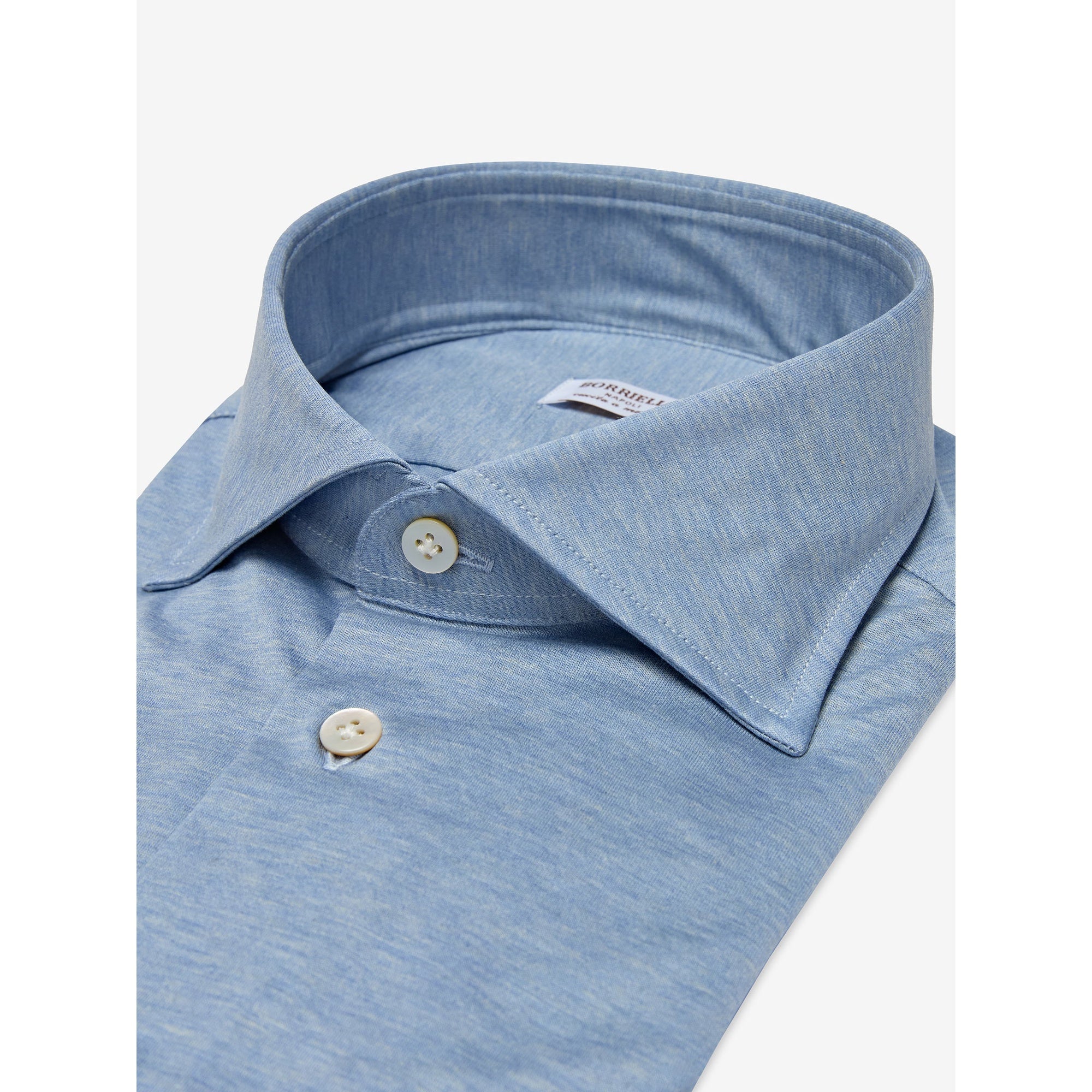 Mavi Jersey Cotton El Yapımı Gömlek