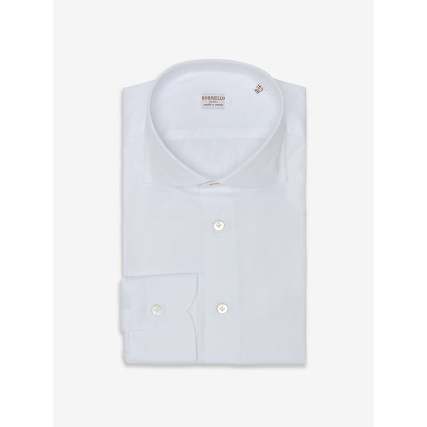 Beyaz Poplin El Yapımı Gömlek