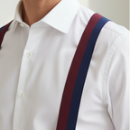 Lacivert Bordo Şeritli Pantolon Askısı