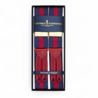 Lacivert Bordo Şeritli Pantolon Askısı