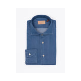 Orta Mavi Denim El Yapımı Gömlek