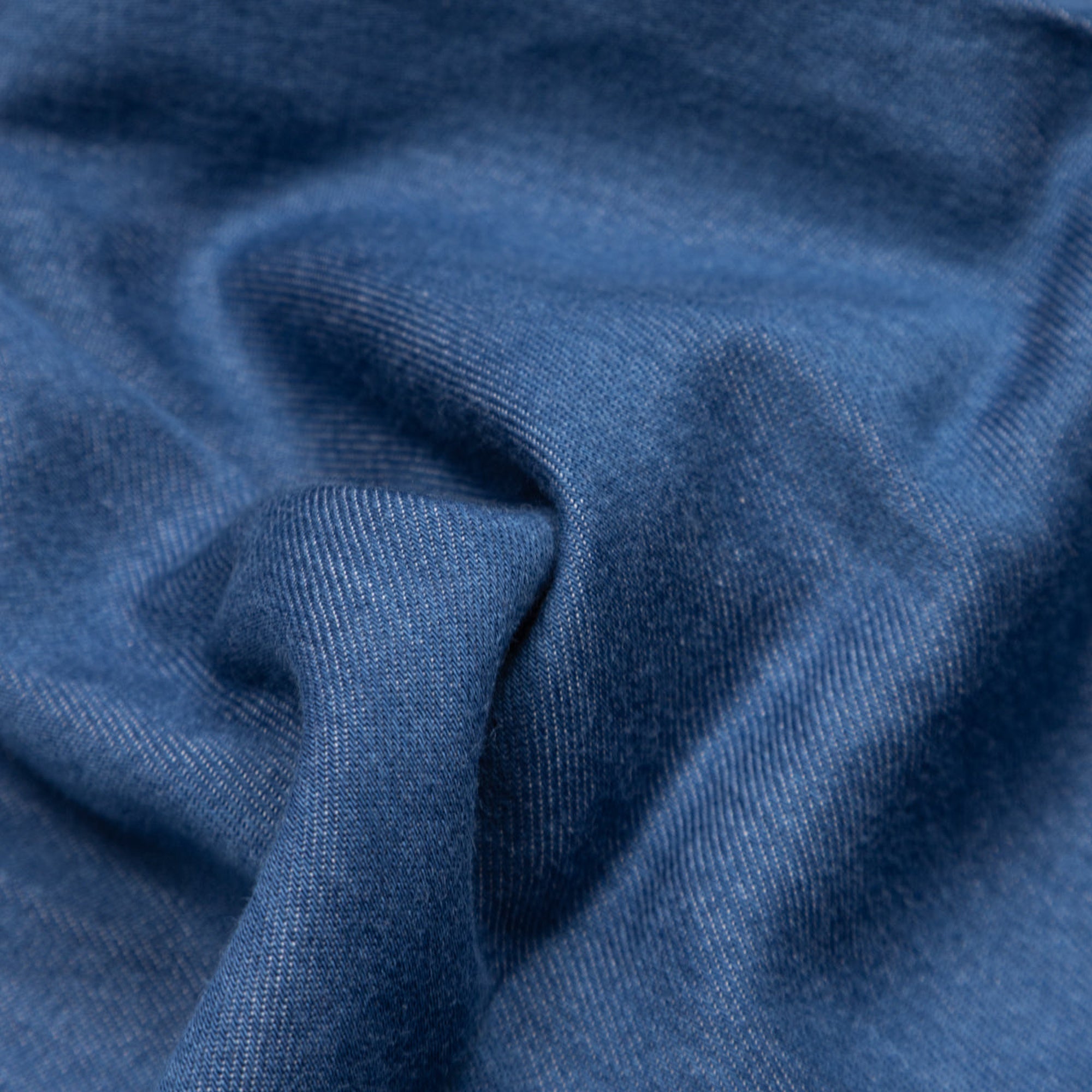 Orta Mavi Denim El Yapımı Gömlek