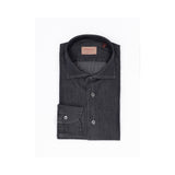 Antrasit Denim El Yapımı Gömlek