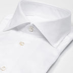 Beyaz Jersey Cotton El Yapımı Gömlek