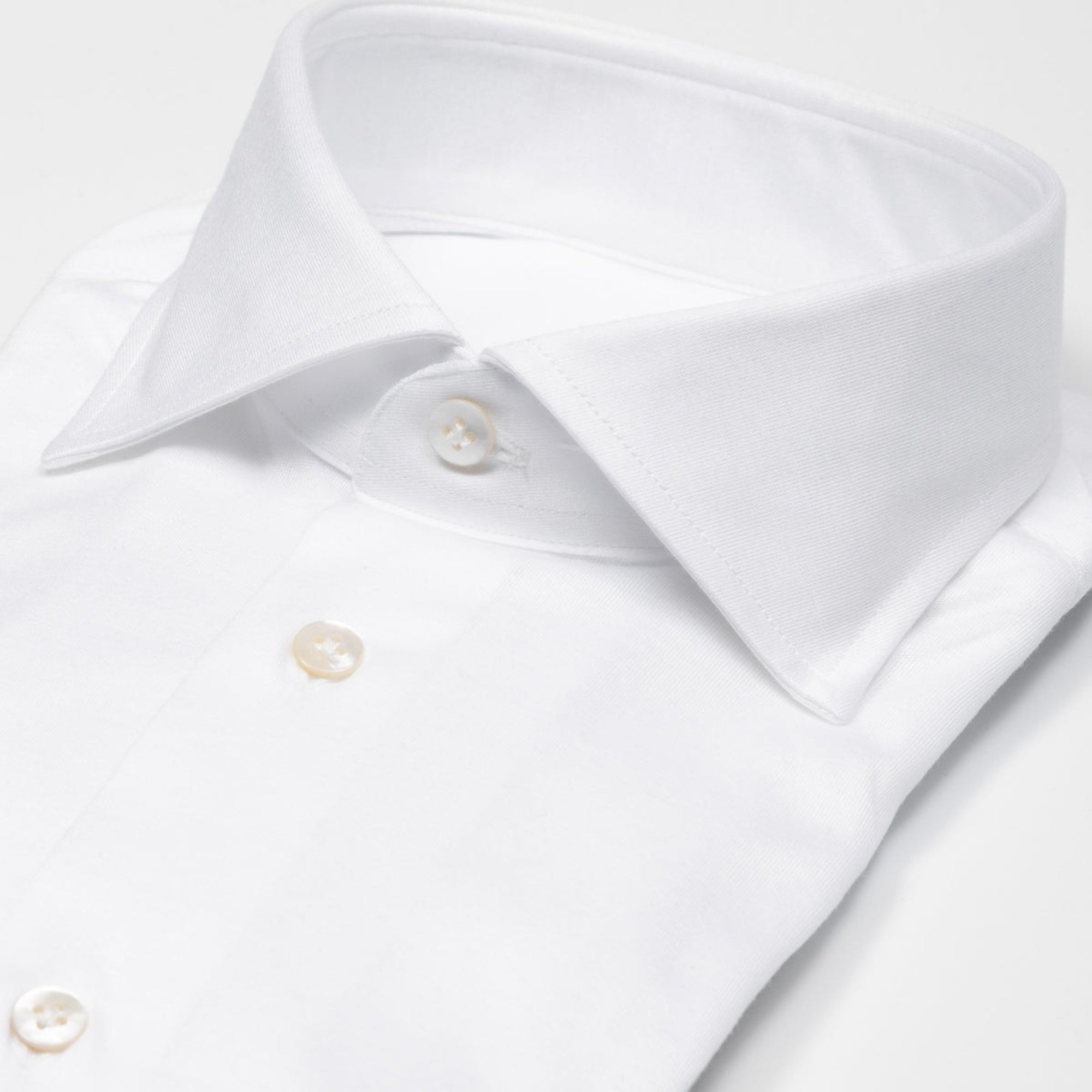 Beyaz Jersey Cotton El Yapımı Gömlek