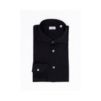 Siyah Jersey Cotton El Yapımı Gömlek