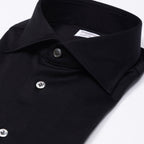 Siyah Jersey Cotton El Yapımı Gömlek