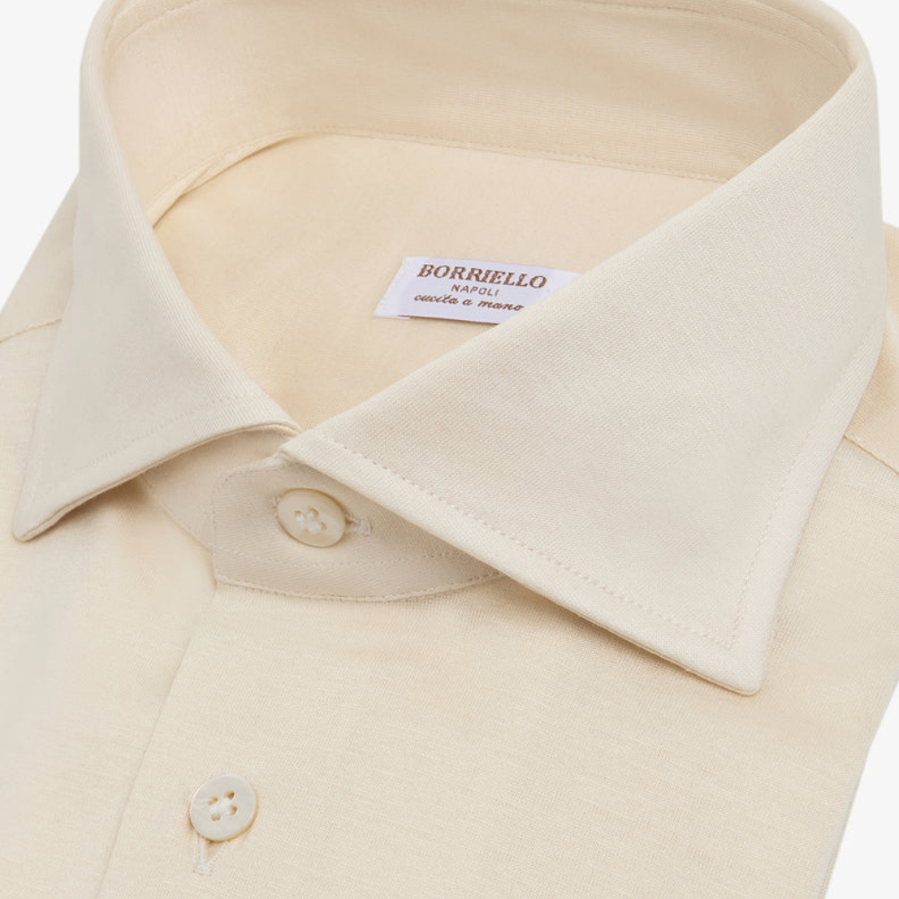 Spor Gömlek - Bej - Jersey Pamuklu