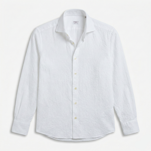 Beyaz Gömlek - Gofre Dokuma