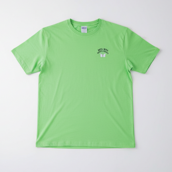 Dijital Baskı Yeşil Kelebek Tişört