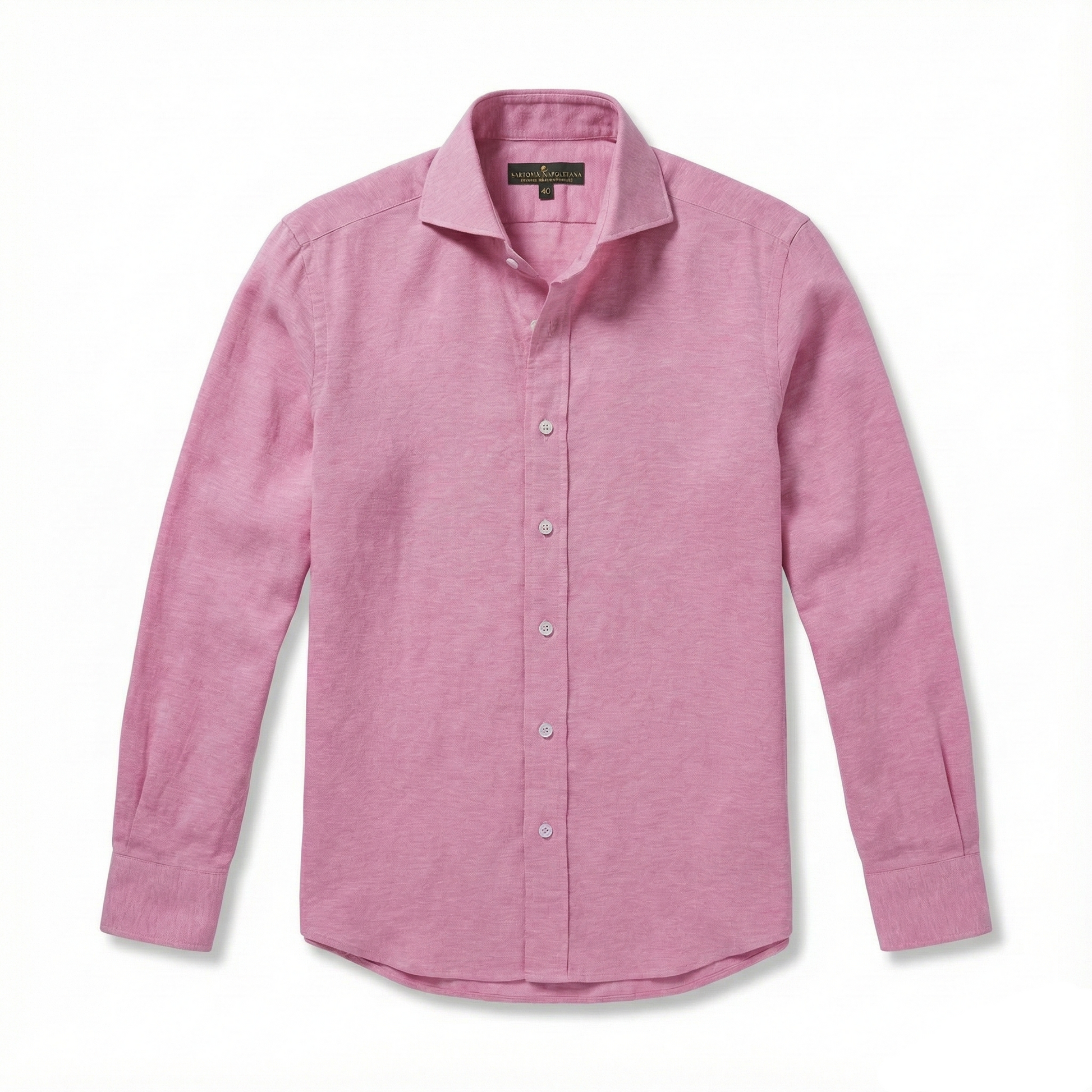 Cenova Pike Pamuk Polo Kesim Gömlek - Pembe