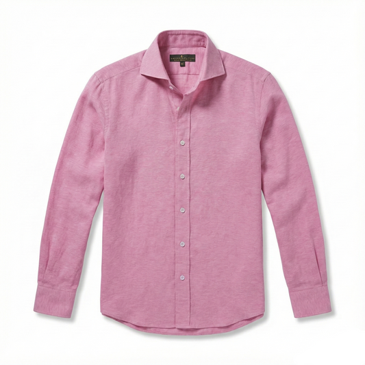 Cenova Pike Pamuk Polo Kesim Gömlek - Pembe